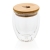 Borosilicaat glas met bamboe deksel (250ml) transparant
