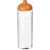 H2O Vibe sportfles met koepeldeksel (850 ml) transparant/ oranje