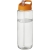 H2O Vibe sportfles met tuitdeksel (850 ml) transparant/ oranje