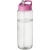 H2O Vibe sportfles met tuitdeksel (850 ml) Transparant/ Roze