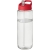 H2O Vibe sportfles met tuitdeksel (850 ml) transparant/ rood