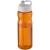 H2O Eco sportfles met tuitdeksel (650 ml) oranje/wit