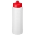 Baseline® Plus grip sportfles (750 ml) transparant/ rood