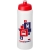 Baseline® Plus grip sportfles (750 ml) transparant/rood