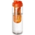 H2O Vibe drinkfles en infuser (850 ml) transparant/ oranje