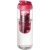 H2O Vibe drinkfles en infuser (850 ml) Transparant/ Roze