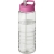 H2O Treble sportfles met tuitdeksel (750 ml) Transparant/ Roze