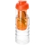 H2O Treble drinkfles en infuser (750 ml) transparant/oranje