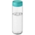 H2O Vibe sportfles (850 ml) Transparant/ Aqua blauw