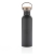 Moderne RVS fles met bamboe deksel (700 ml)  grijs