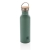 Moderne RVS fles met bamboe deksel (700 ml)  groen