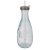 Gerecyclede glazen fles met rietje (600 ml) transparant