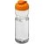 H2O sportfles met klapdeksel (650 ml) transparant/ oranje