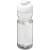 H2O sportfles met klapdeksel (650 ml) transparant/wit