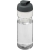 H2O sportfles met klapdeksel (650 ml) transparant/grijs