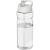 H2O sportfles met tuitdeksel (650 ml) transparant/ wit