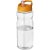 H2O sportfles met tuitdeksel (650 ml) transparant/ oranje