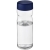 H2O sportfles met schroefdeksel (650 ml) transparant/ blauw