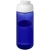 H2O sportfles met klapdeksel (600 ml) blauw/wit