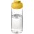 H2O sportfles met klapdeksel (600 ml) transparant/geel