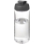 H2O sportfles met klapdeksel (600 ml) Transparant/ Grijs