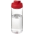 H2O sportfles met klapdeksel (600 ml) transparant/rood