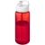 H2O sportfles met tuitdeksel (600 ml) rood/wit