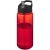 H2O sportfles met tuitdeksel (600 ml) rood/ zwart