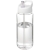 H2O sportfles met tuitdeksel (600 ml) transparant/ wit