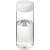 H2O sportfles met schroefdop (600 ml) transparant/ wit