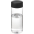 H2O sportfles met schroefdop (600 ml) transparant/zwart