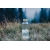 GRS recycled PET fles met bamboe dop (660 ml) transparant