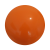 Plastic bal 22 cm - druk op 12 posities oranje