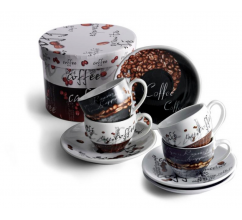 Porseleinen (2 motieven) espresso set 4 personen Porseleinen (2 motieven) espresso set 4 personen bedrukken