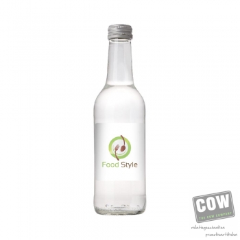 Afbeelding van relatiegeschenk:Glazen fles met 330 ml bronwater